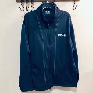 Ping Golf Navy Full Zip Up Performance Jacket